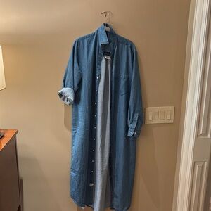 Frank & Eileen Long Blue Button Down Shirt